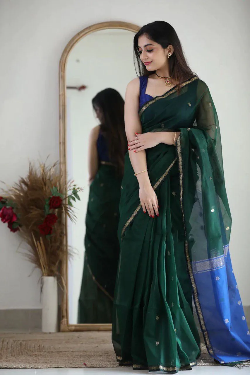 KP 5034 Dark Green Color Soft Lilan Slab Jacquard  Work Saree Casual, Party Wear, Wedding, Events Etc. Expected Delivery 4-6 Working Days @1449/- | Designer Sarees, Sarees, Bollywood Sarees, Creative Sarees, Embroidered Sarees, Ethnic Saree, Modern Digital sarees, Party Wear Sarees