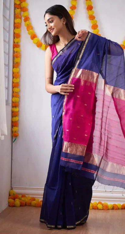 KP 5034 Navy Blue Color Soft Lilan Slab Jacquard Work Saree Casual, Party Wear, Wedding, Events Etc. Expected Delivery 4-6 Working Days @1449/- | Designer Sarees, Sarees, Bollywood Sarees, Creative Sarees, Embroidered Sarees, Ethnic Saree, Modern Digital sarees, Party Wear Sarees