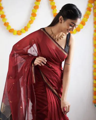 KP 5034 Red Color Soft Lilan Slab Jacquard Work Saree Casual, Party Wear, Wedding, Events Etc. Expected Delivery 4-6 Working Days @1449/- | Designer Sarees, Sarees, Bollywood Sarees, Creative Sarees, Embroidered Sarees, Ethnic Saree, Modern Digital sarees, Party Wear Sarees