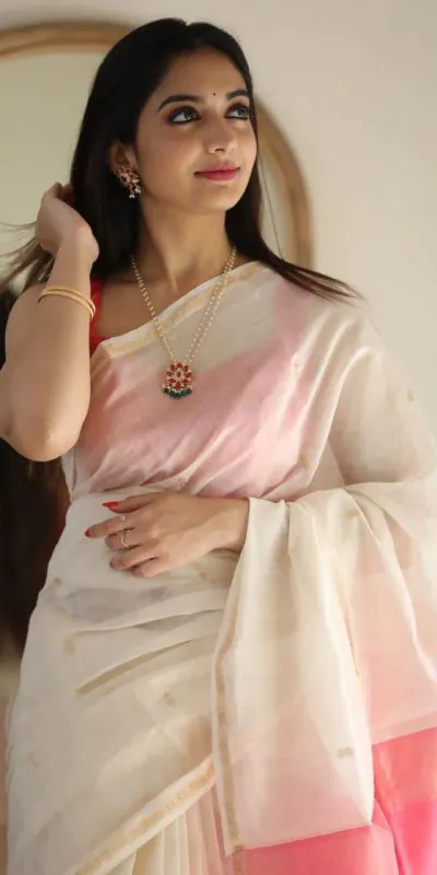 KP 5034 White Color Soft Lilan Slab Jacquard Work Saree Casual, Party Wear, Wedding, Events Etc. Expected Delivery 4-6 Working Days @1449/- | Designer Sarees, Sarees, Bollywood Sarees, Creative Sarees, Embroidered Sarees, Ethnic Saree, Modern Digital sarees, Party Wear Sarees