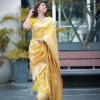 DDF Yellow Zalar Color Banarasi Soft Silk Ordinary Design Saree Casual, Party Wear, Wedding, Events, Etc. Expected Delivery 4-6 Working Days 1399/- | Designer Sarees, Sarees, Bollywood Sarees, Creative Sarees, Embroidered Sarees, Ethnic Saree, Modern Digital sarees, Party Wear Sarees