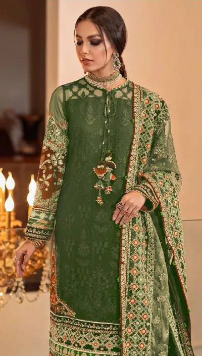Ds 129 Stone Green Color Georgette Embroidery Stone work Sharara suit Wedding, Party, Festive, Events Etc. Expected Delivery 4-6 Working Days @2049/- | Casual Suits, Salwar suit, Creative suits, Designer Suits, Palazzo Suits, Party Wear Suits, Straight Suits
