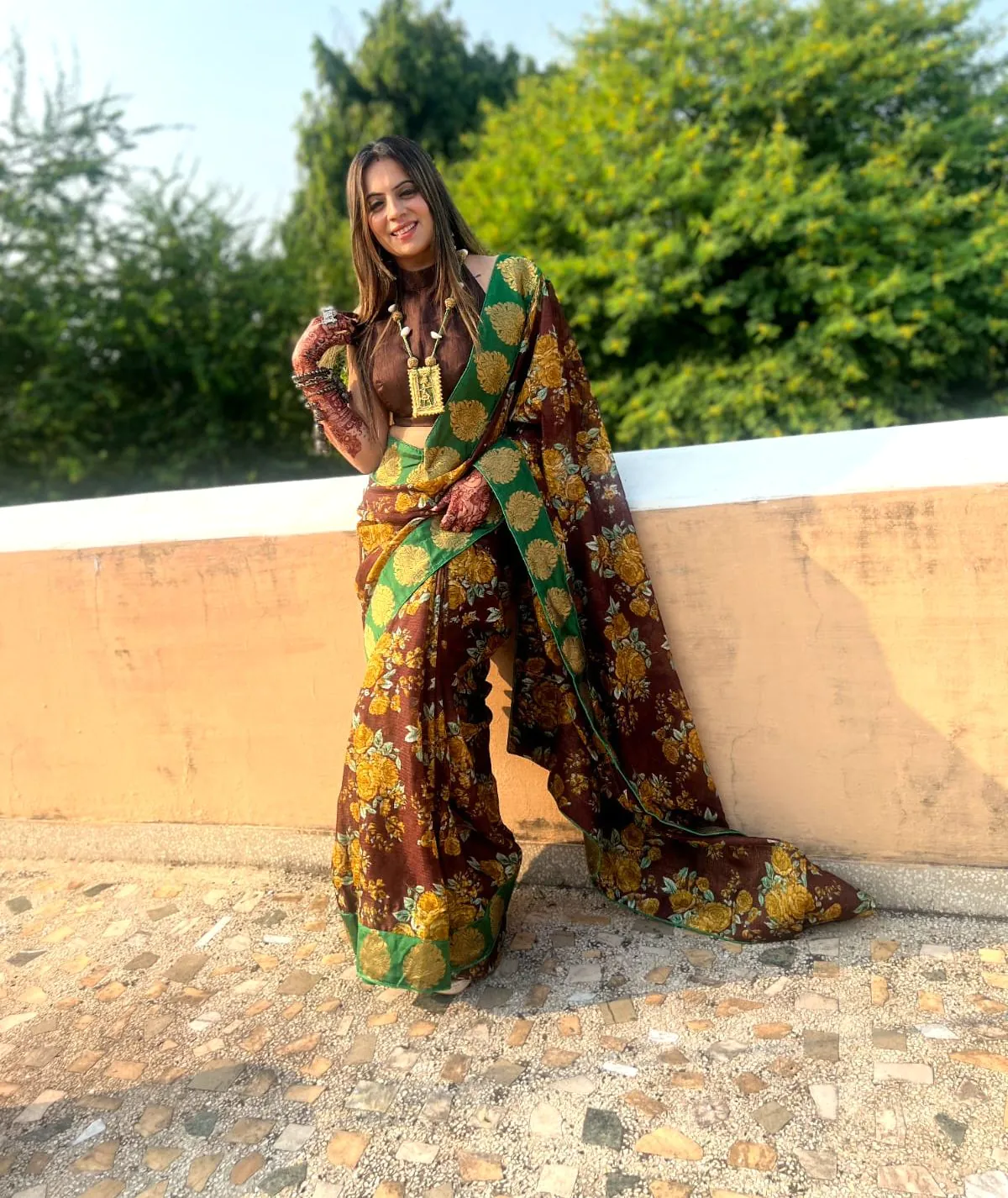 JR 471 Coffee Color Printed Manipuri Silk Saree Casual, Party Wear, Wedding, Events Etc. Expected Delivery 4-6 Working Days 1249/- | Sarees, Bollywood Sarees, Creative Sarees, Designer Sarees, Embroidered Sarees, Ethnic Saree, Modern Digital sarees, Party Wear Sarees