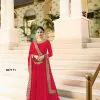 Angel Red Color Georgette Embroidery work Anarkali Suit