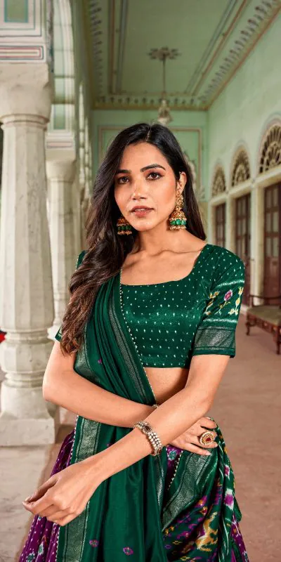 LNB1691 Purple Color tussar Silk Patola Foil Printed Lehenga Choli Festive, Wedding, Events, Party etc. Expected Delivery 4-6 Working Days @2199/- | Lehenga, Bollywood Lehenga, Creative Lehenga, Designer Lehenga, Embroidered Lehenga, Party Wear Lehenga