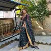 Awesome Black Color Heavy Cotton Zequerd Butti saree