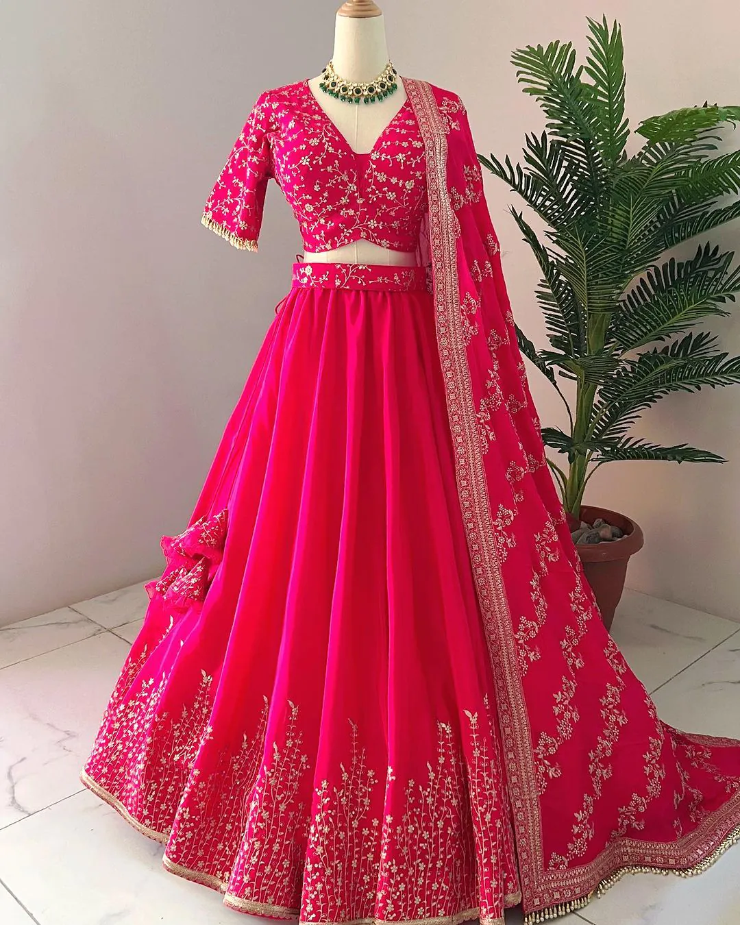 ZF 358 Rani Pink Color Faux Georgette With Heavy Embroidery Sequence Work Lehenga Choli Wedding, Party,Events Etc. Expected Delivery 4-6 Working Days 2099/- | Lehenga, Bollywood Lehenga, Creative Lehenga, Designer Lehenga, Embroidered Lehenga, Party Wear Lehenga