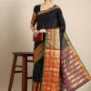 Brilliant Black Color Narayan Pet Zari Weaving Work Saree