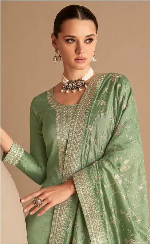 Ashirwad 9526 Green Color Sequence Embroidery Stone Work Salwar Suit , Wedding, Party, Festive, Events Etc. Expected Delivery 4-6 Working Days @2250/- | Jump Suits, Salwar suit, Casual Suits, Creative suits, Designer Suits, Palazzo Suits, Party Wear Suits, Straight Suits