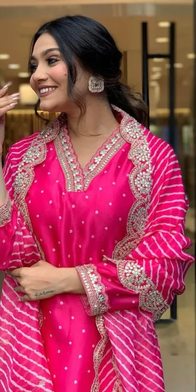 AD 149 Pink Color Heavy Modal Silk Embroidery work Kurti Casual, Wedding, Party, Festive, Events Etc. Expected Delivery 4-6 Working Days @1899/- | Kurti, Bollywood Kurti, Creative Kurtis, Designer Kurti, Party Wear Kurti, Selfie Kurti