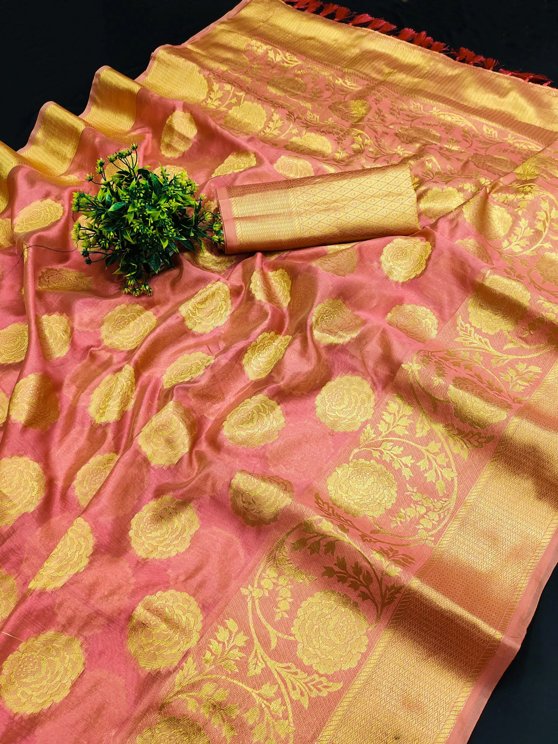 MB™️ 3225 Pink Color Pure Organza Gold Zari Weaving Silk Saree Casual, Wedding, Party Wear, Festival, Events Etc. Expected Delivery 4-6 Working Days @1499/- | Designer Sarees, Sarees, Bollywood Sarees, Creative Sarees, Embroidered Sarees, Ethnic Saree, Modern Digital sarees, Party Wear Sarees