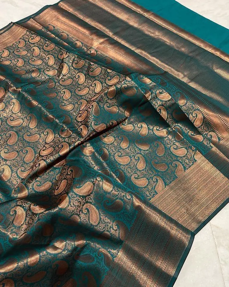 MS 252 Green Color Soft Lichi Silk Border And Rich Pallu Saree Casual, Party Wear, Wedding, Events, Etc. Expected Delivery 4-6 Working Days 1449/- | Designer Sarees, Sarees, Bollywood Sarees, Creative Sarees, Embroidered Sarees, Ethnic Saree, Modern Digital sarees, Party Wear Sarees