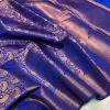 Dazzling Royal Blue Color Soft Lichi Silk Border & Rich Pallu Saree
