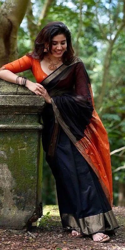 KP 5056 Black Color Soft Lilan Slab Weaving Work Fancy Saree Casual, Party Wear, Wedding, Events Etc. Expected Delivery 4-6 Working Days @1499/- | Designer Sarees, Sarees, Bollywood Sarees, Creative Sarees, Embroidered Sarees, Ethnic Saree, Modern Digital sarees, Party Wear Sarees