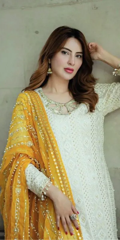 AD 146 White Color Faux Georgette Embroidery Sequence Work Kurti Casual, Party, Festive, Events Etc. Expected Delivery 4-6 Working Days @2299/- | Kurti, Bollywood Kurti, Creative Kurtis, Designer Kurti, Party Wear Kurti, Selfie Kurti