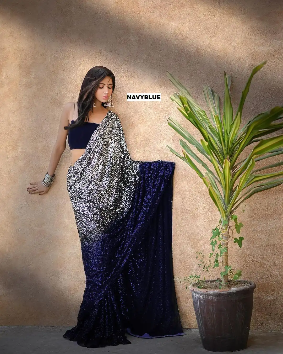DF 3367 Navy Blue Color Heavy 60 Gram Georgette Sequins Work Saree Casual, Party Wear, Wedding, Events Etc Expected.4-6 Working Days 1750/- | Designer Sarees, Embroidered Sarees, Sarees, Bollywood Sarees, Creative Sarees, Ethnic Saree, Modern Digital sarees, Party Wear Sarees