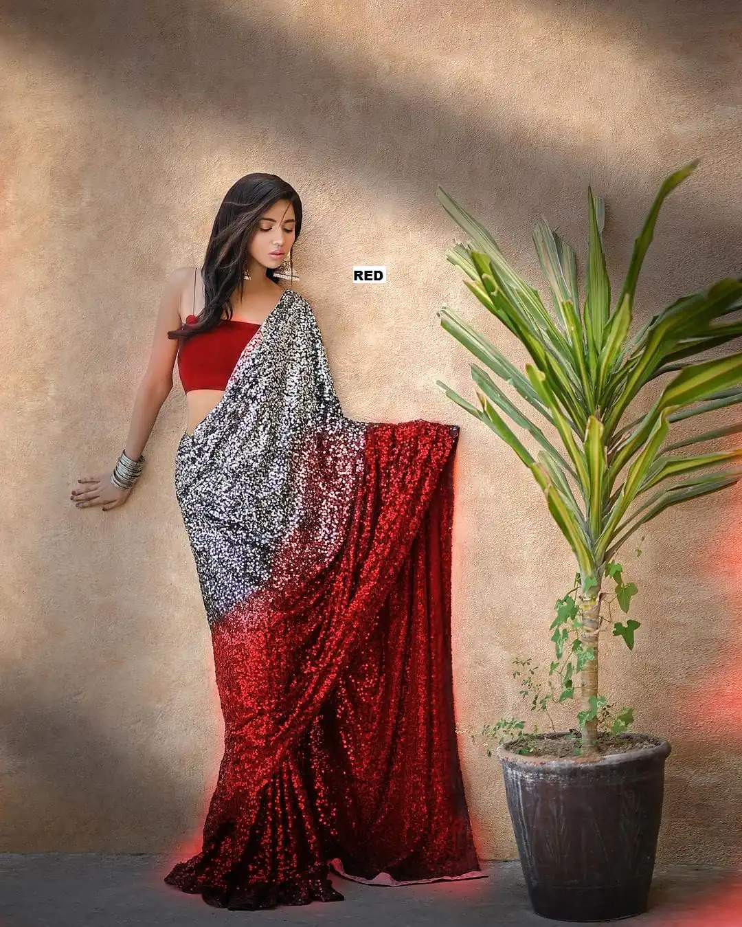 DF 3367 Red Color Heavy 60 Gram Georgette Sequins Work Saree Casual, Party Wear, Wedding, Events Etc Delivery Expected.4-6 Working Days 1750/- | Designer Sarees, Embroidered Sarees, Sarees, Bollywood Sarees, Creative Sarees, Ethnic Saree, Modern Digital sarees, Party Wear Sarees