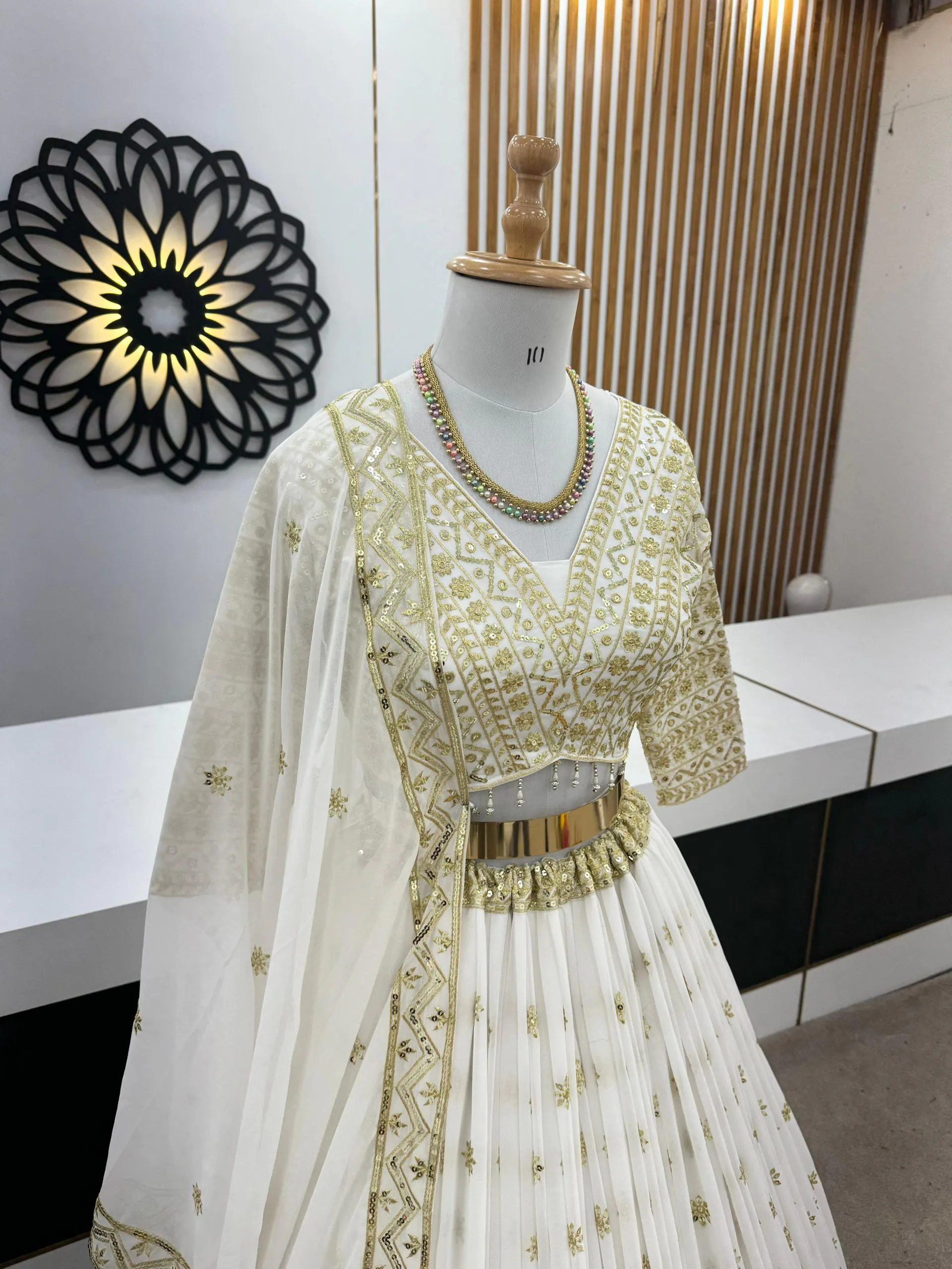 ZSR 3061 White Color Faux Georgette With Heavy Embroidery Sequence Work Lehenga Choli Wedding, Party, Events Etc. Expected Delivery 4-6 Working Days 2299/- | Lehenga, Bollywood Lehenga, Creative Lehenga, Designer Lehenga, Embroidered Lehenga, Party Wear Lehenga