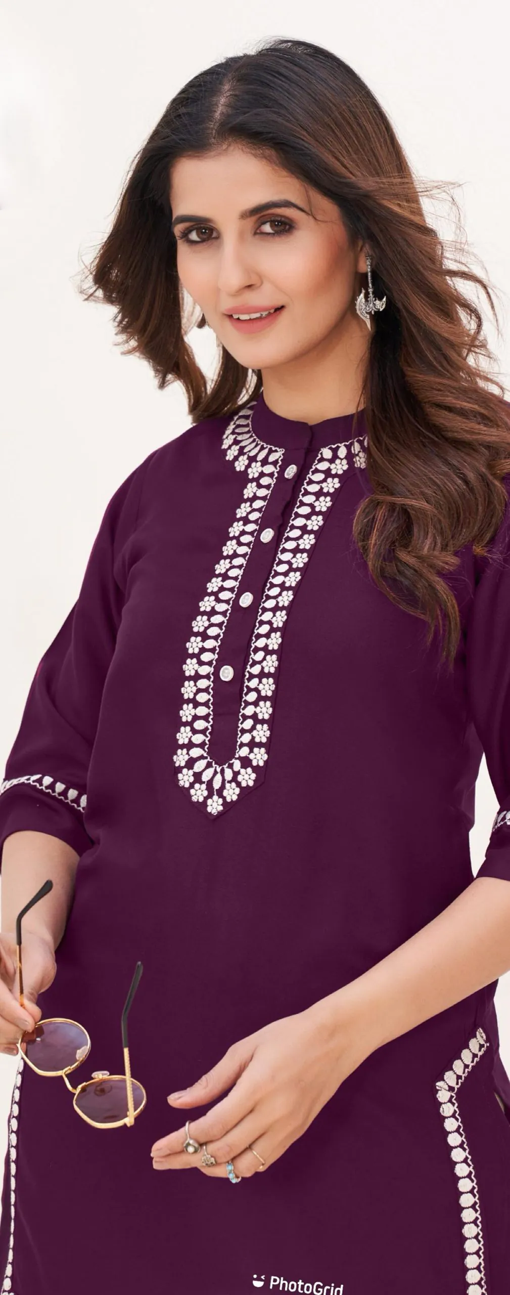 INLI Zia Purple Color Heavy Rayon With Embroidery work Kurti Casual, Wedding, Party, Festive, Events Etc. Expected Delivery 4-6 Working Days @1299/- | Kurti, Bollywood Kurti, Creative Kurtis, Designer Kurti, Party Wear Kurti, Selfie Kurti