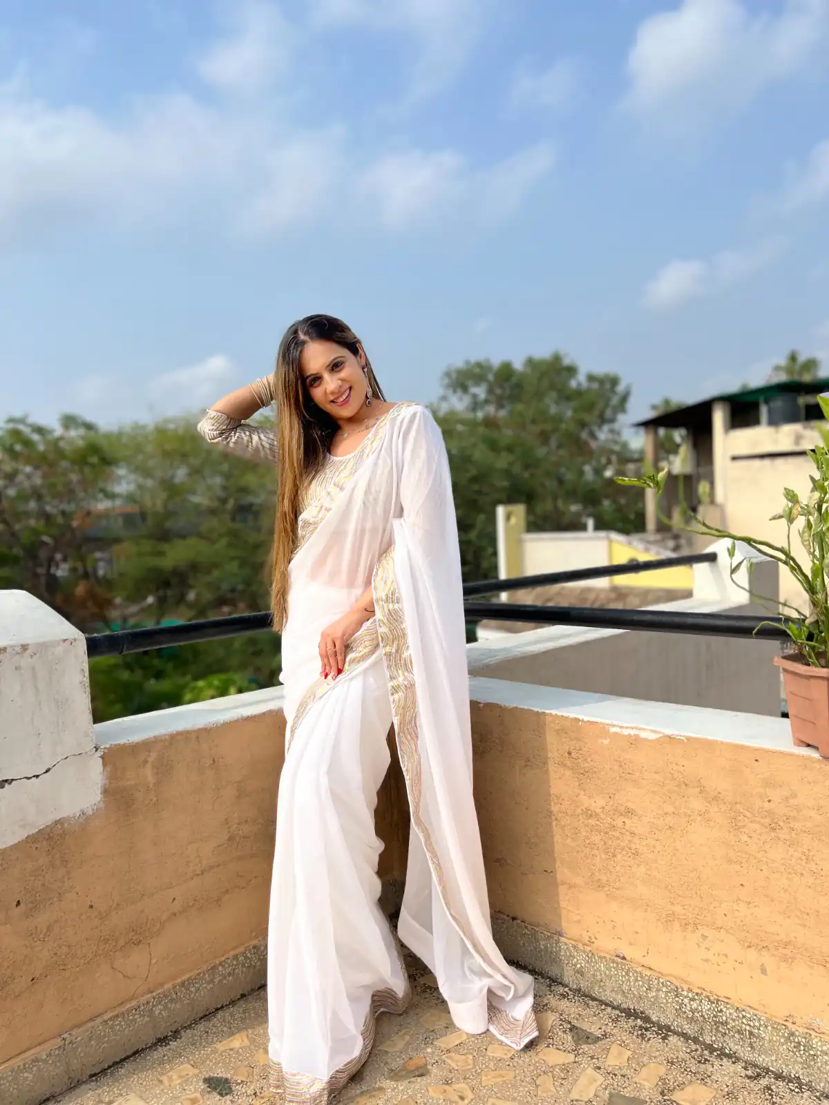 Jr 579 White Color Georgette Heavy Sequence Work Saree Casual, Party Wear, Wedding, Events Etc. Expected Delivery 4-6 Working Days 1549/- | Sarees, Bollywood Sarees, Creative Sarees, Designer Sarees, Embroidered Sarees, Ethnic Saree, Modern Digital sarees, Party Wear Sarees