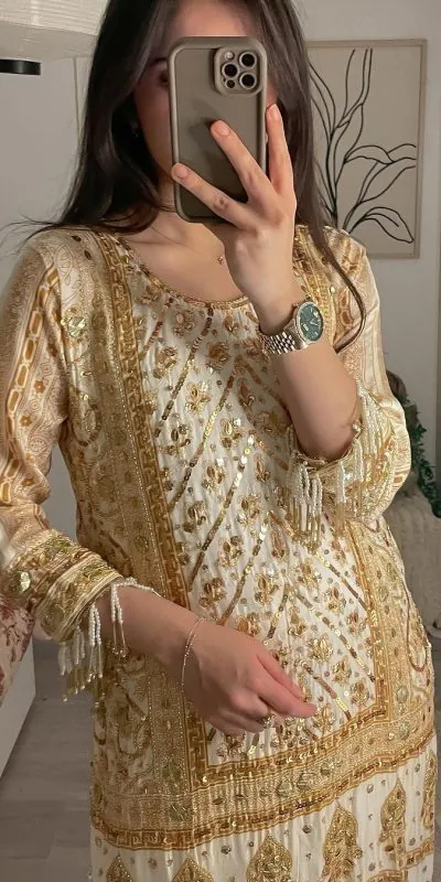 LG 1829 Off White Color Georgette Sequence Embroidery Work Salwar Suit Casual, Wedding, Festive, Events Etc. Expected Delivery 4-6 Working Days @1999/- | Salwar suit, Casual Suits, Creative suits, Designer Suits, Party Wear Suits, Patiala Suits, Straight Suits