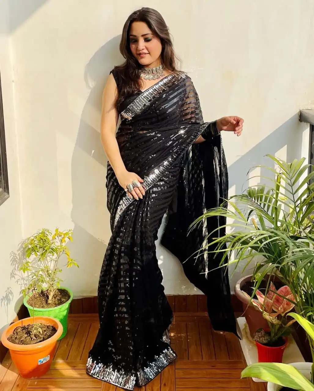 Jr 573 Black Color Georgette Embroidery Sequence Work Sequence lace Saree Party Wear, Wedding, Events Etc. Expected Delivery 4-6 Working Days @1499/- | Designer Sarees, Sarees, Bollywood Sarees, Creative Sarees, Embroidered Sarees, Ethnic Saree, Modern Digital sarees, Party Wear Sarees