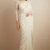 JR 602 White Color Georgette Embroidery Sequence Work Saree Casual, Party Wear, Wedding, Events Etc. Expected Delivery 4-6 Working Days @1649/- | Designer Sarees, Sarees, Bollywood Sarees, Creative Sarees, Embroidered Sarees, Ethnic Saree, Modern Digital sarees, Party Wear Sarees
