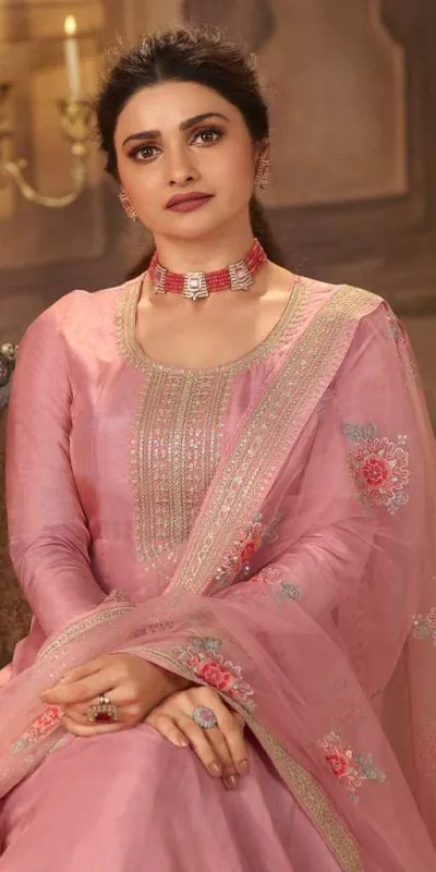 FC Noor Pink Gown Dola Silk Embroidery Sequence Work Anarkali Suit Wedding, Party, Festive events, etc. Expected Delivery 4-6 Working Days @2399/- Only | Anarkali Suits, Bollywood Anarkali, Creative-Anarkali, Designer Anarkali, Embroidered Anarkali, Party Wear Anarkali