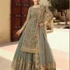 Artful Grey Color Georgette Soft Net Sequence Embroidery Work Lehenga Choli