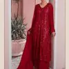 DS 001255 Red Color Georgette Embroidered Straight Pakistani Salwar Suit Casual, Wedding, Festive, Events Etc. Expected Delivery 4-6 Working Days @1949/- | Jump Suits, Salwar suit, Casual Suits, Creative suits, Designer Suits, Palazzo Suits, Party Wear Suits, Patiala Suits, Straight Suits