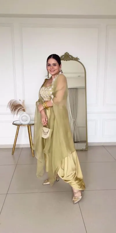 RTC 6465 Olive Green Color Sequence Work Dhoti Style Saree Casual, Wedding, Party, Festive, Events Etc. Expected Delivery 4-6 Working Days @2149/- | Sarees, Bollywood Sarees, Creative Sarees, Designer Sarees, Embroidered Sarees, Ethnic Saree, Modern Digital sarees, Party Wear Sarees