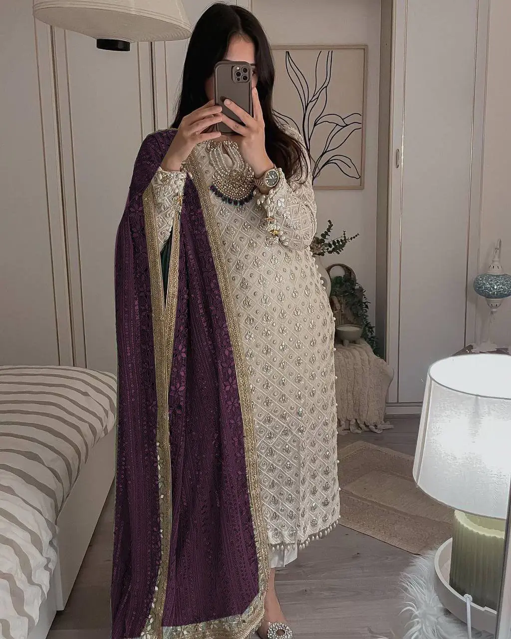 LG 1816 White Color Sequence Work Salwar Suit With Wine Dupatta Casual, Wedding, Festive, Events Etc. Expected Delivery 4-6 Working Days @2349/- | Casual Suits, Salwar suit, Creative suits, Designer Suits, Party Wear Suits, Patiala Suits, Straight Suits