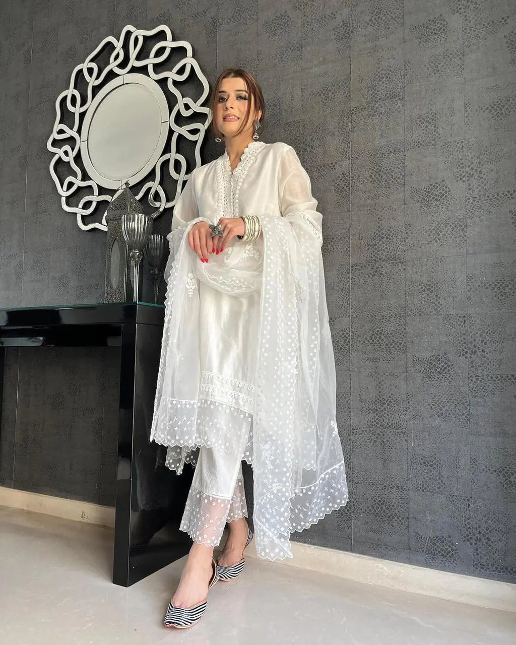 NSR 600 White Color Jam Cotton Embroidery Work Sharara Suit Sharara Suit Casual, Wedding, Party, Festive, Events Etc. Delivery 4-6 Working Days 1799/ | Jump Suits, Salwar suit, Casual Suits, Creative suits, Designer Suits, Palazzo Suits, Party Wear Suits, Patiala Suits, Straight Suits