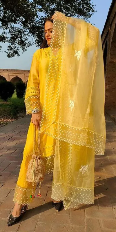 NSR 600 Yellow Color Jam Cotton Embroidery Work Sharara Suit Sharara Suit Casual, Wedding, Party, Festive, Events Etc. Delivery 4-6 Working Days 1799/ | Jump Suits, Salwar suit, Casual Suits, Creative suits, Designer Suits, Palazzo Suits, Party Wear Suits, Patiala Suits, Straight Suits
