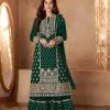 FC 128 Green Color Heavy Georgette Sequins Work Sharara Suit Wedding, Party, Festive, Events Etc. Expected Delivery 4-6 Working Days @2199/- | Jump Suits, Salwar suit, Casual Suits, Creative suits, Designer Suits, Palazzo Suits, Party Wear Suits, Patiala Suits, Straight Suits