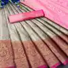 Traditional Grey Color Soft Kanjivaram Jacquard Weaving Saree