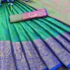 Traditional Peacock Green Color Soft Kanjivaram Jacquard Saree
