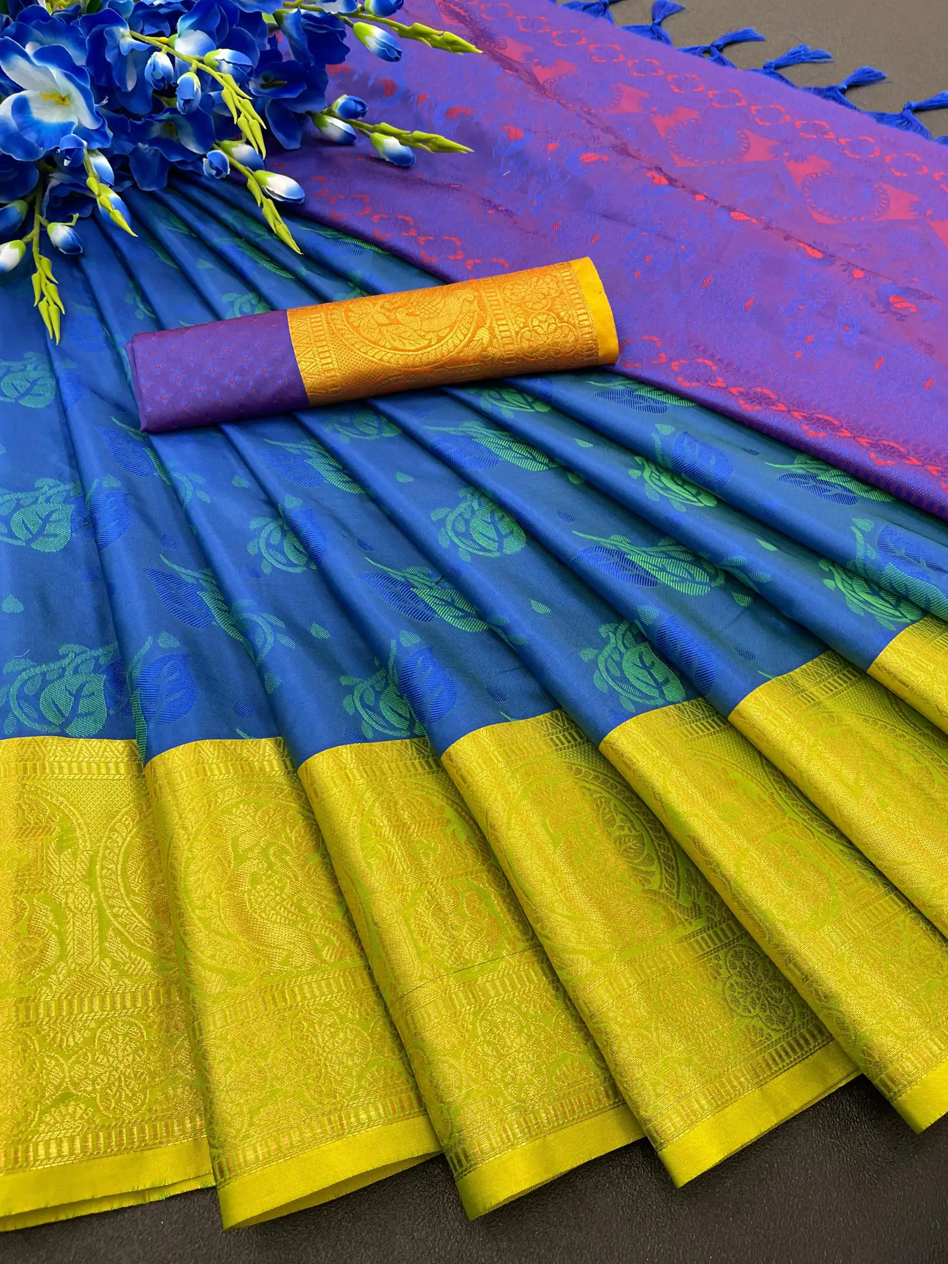 MB™️  3195 Royal Blue Color Soft Kanjivaram Jacquard Weaving Saree Casual, Party Wear, Wedding, Events Etc. Expected Delivery 4-6 Working Days @1699/- | Designer Sarees, Sarees, Bollywood Sarees, Creative Sarees, Embroidered Sarees, Ethnic Saree, Modern Digital sarees, Party Wear Sarees