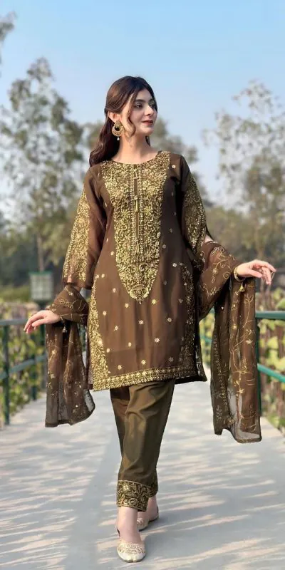 ZF 369 Grey Color Faux Georgette Embroidery Sequence Work Salwar Suit Casual, Wedding, Party, Events Etc. Expected Delivery 4-6 Working Days 2199/- | Jump Suits, Salwar suit, Casual Suits, Creative suits, Designer Suits, Palazzo Suits, Party Wear Suits, Patiala Suits, Straight Suits