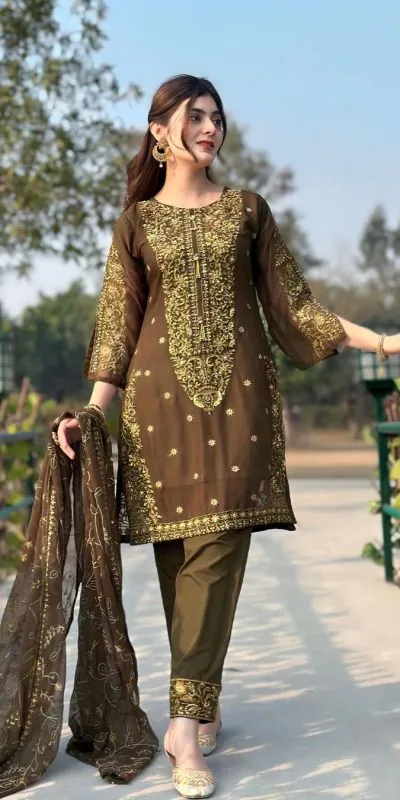 ZF 369 Grey Color Faux Georgette Embroidery Sequence Work Salwar Suit Casual, Wedding, Party, Events Etc. Expected Delivery 4-6 Working Days 2199/- | Jump Suits, Salwar suit, Casual Suits, Creative suits, Designer Suits, Palazzo Suits, Party Wear Suits, Patiala Suits, Straight Suits
