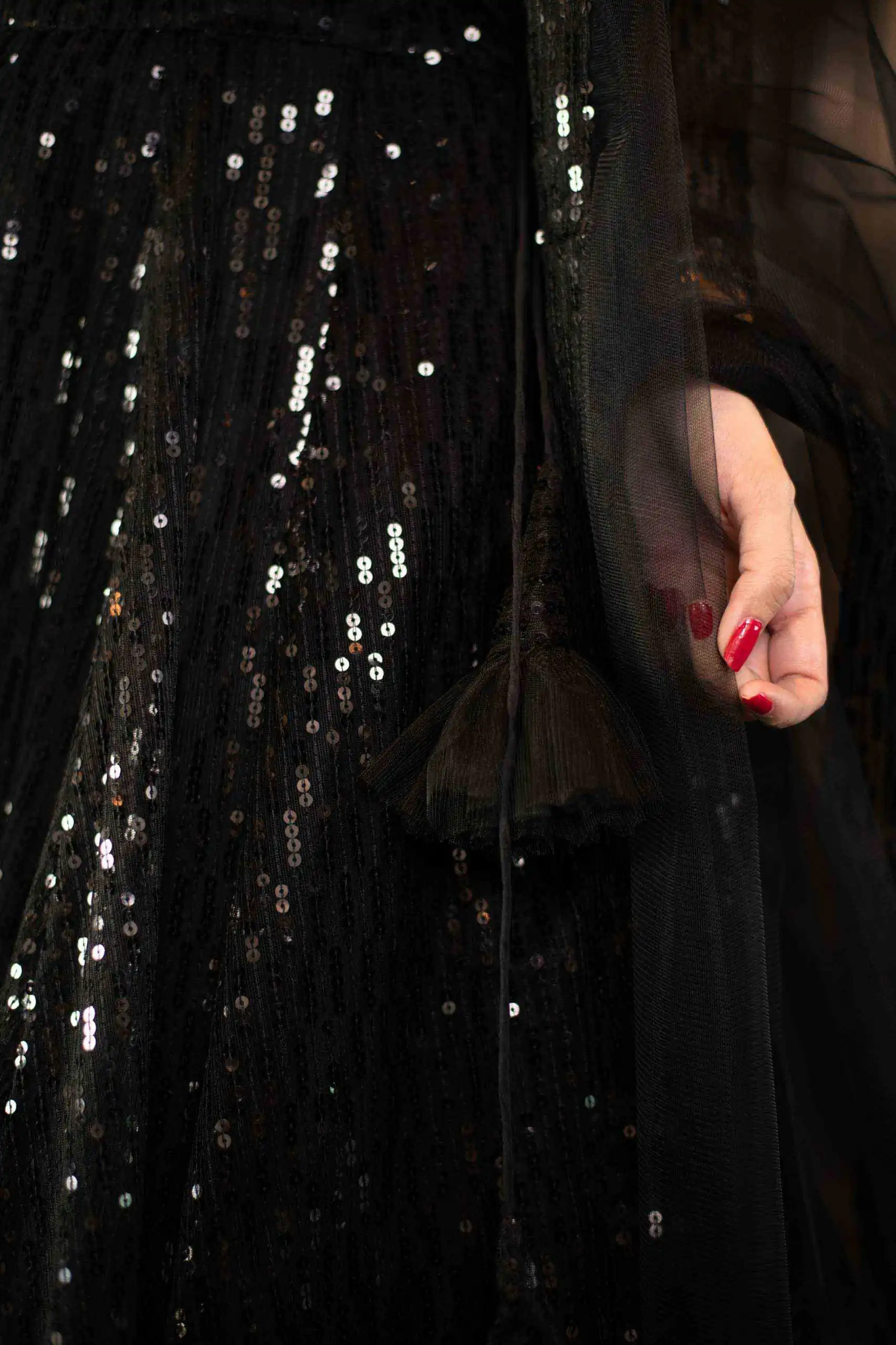 RC-190 Black Lehenga :- Fabric : Heavy Net With Thread Embroidery And Heavy Sequence Work. Blouse :- Fabric : Georgette With Sequence Work | Lehenga, Bollywood Lehenga, Creative Lehenga, Designer Lehenga, Embroidered Lehenga, Party Wear Lehenga