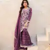 Artful Wine Color Heavy Georgette Embroidered Work Sharara Suit