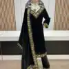 Aurora Black Color Velvet Heavy Embroidery Work Salwar Suit