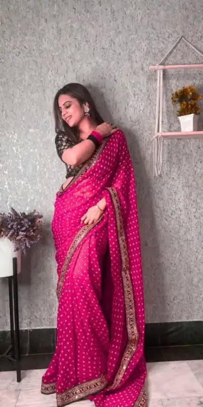 JR 543 Wine Color Printed Georgette With Sequence Embroidery Lace Saree Casual, Party Wear, Wedding, Events Etc. Expected Delivery 4-6 Working Days 1449/- | Sarees, Bollywood Sarees, Creative Sarees, Designer Sarees, Embroidered Sarees, Ethnic Saree, Modern Digital sarees, Party Wear Sarees