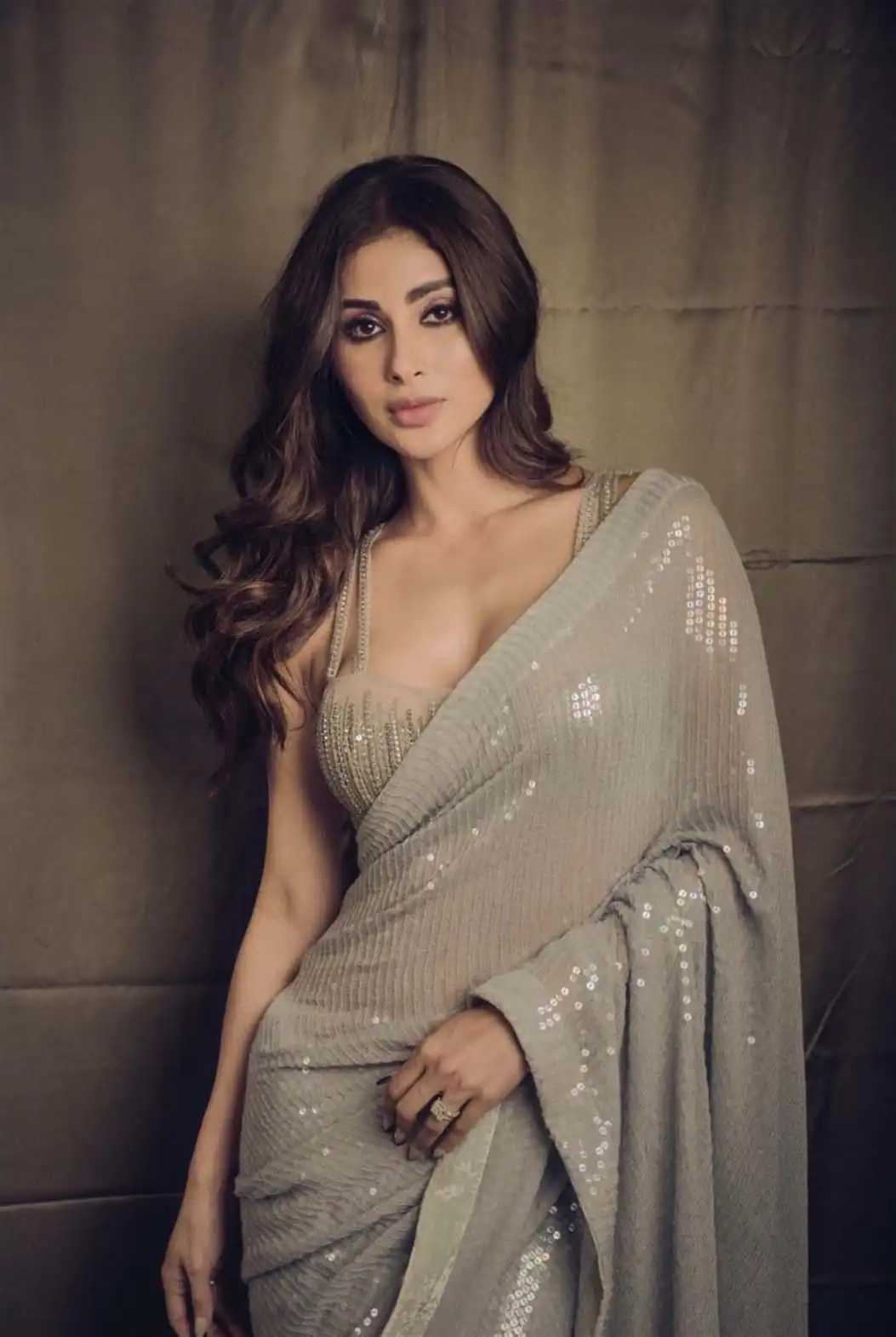 KF 1267 Grey Saree: Heavy Georgette Work: Beautiful Looking Heavy Sequence Work Blouse: Heavy Georgette Party, Wedding, Festive Etc. @1599 | Designer Sarees, Embroidered Sarees, Sarees, Bollywood Sarees, Creative Sarees, Ethnic Saree, Party Wear Sarees