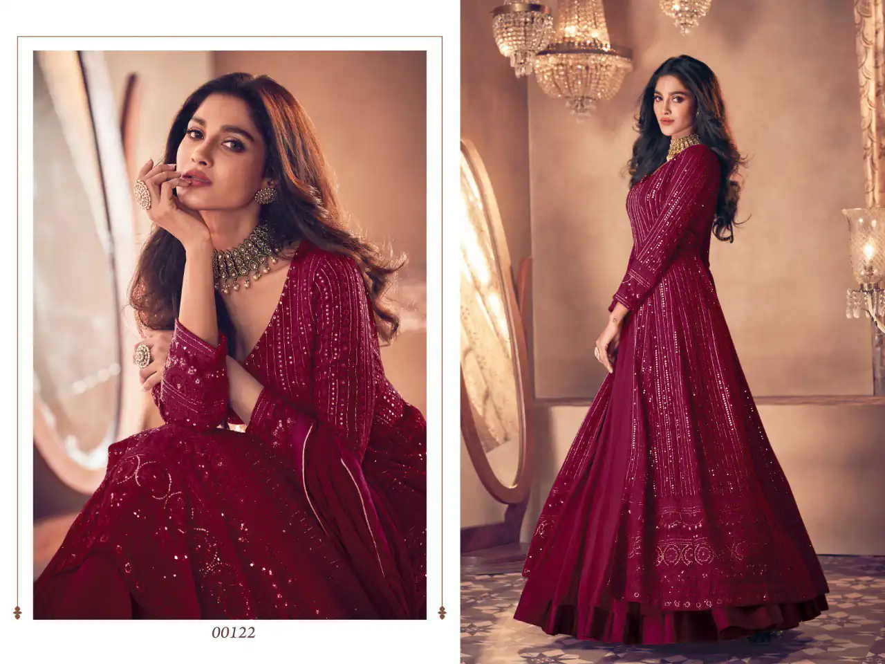 FC:-122 Red color heavy Georgette with Embroidery And Santoon Work Classic Designer Suit Wedding,Party,Festive@2399/- Only | Anarkali Suits, Bollywood Anarkali, Creative-Anarkali, Designer Anarkali, Embroidered Anarkali, Party Wear Anarkali
