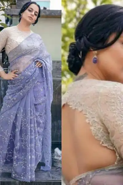 BT-241Color: Grey Fabrics: Lilac Organza With Fancy Thread & Multi Rich Sequence Work Blouse : Taffeta Silk With Fancy Thread & Multi Rich Multi Work | Sarees, Bollywood Sarees, Creative Sarees, Designer Sarees, Embroidered Sarees, Ethnic Saree, Modern Digital sarees, Party Wear Sarees