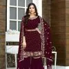 Ds 003821 Maroon color Georgette Embroidery Stone work Sharara suit Wedding, Party, Festive, Events Etc. Expected Delivery 4-6 Working Days @2299/- | Salwar suit, Casual Suits, Creative suits, Designer Suits, Palazzo Suits, Party Wear Suits, Straight Suits