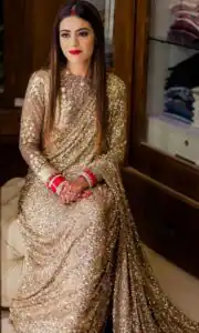 SN 236 Color: Gold Heavy Sequence Work Saree For Women's sn236, sn 236 Buy And Get 38% Off, On Sarees. SN236 | Sarees, Bollywood Sarees, Creative Sarees, Designer Sarees, Embroidered Sarees, Party Wear Sarees