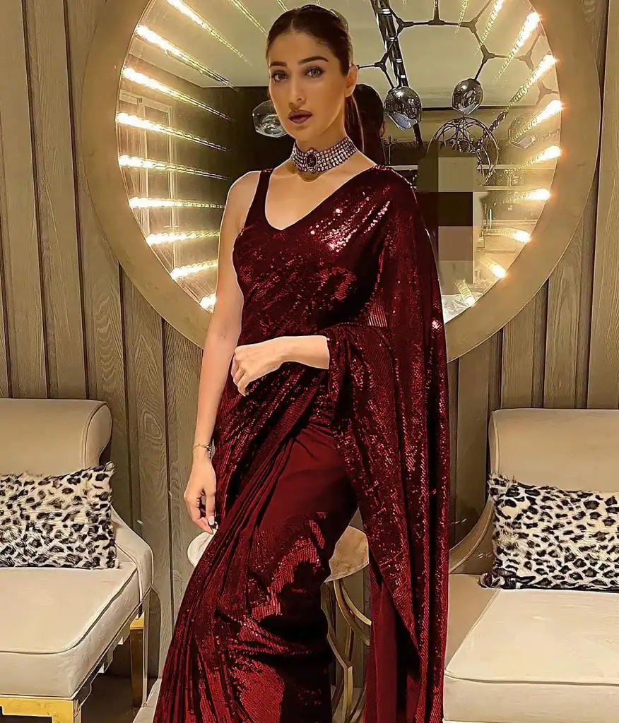 KT 176 Red Saree : Georgette Blouse : Benglori Silk Work : Fancy Sequence Work Wedding, Festive @1599/- Only | Sarees, Bollywood Sarees, Creative Sarees, Designer Sarees, Embroidered Sarees, Ethnic Saree, Party Wear Sarees